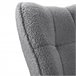 Silla mecedora, sillón de balanceo con respaldo cuadrado Gris Oscuro