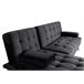 Sofá chaise longue AROA-XS Negro/ Gris