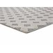 Alfombra geométrica con relieve BARESA - ATTICGO 80x150 Blanco/ Plateado
