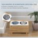 Comedero para Perros MDF, Acero PawHut Marron