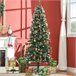 Árbol de Navidad Plástico, Acero HOMCOM, hogar - decoración Verde