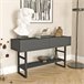 Mesa consola Lappeenranta con estante 2 puertas Metal/Aglomerado 139 Antracita