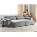 Beliani Chaise longue derecho Poliéster HELLNAR Gris