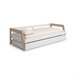 Cama doble juvenil Misty Haze 210x96 Cama doble juvenil Misty Haze 210x96 Blanco/ Madera