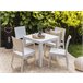 Beliani Mesa de jardín FOSSANO 80x80 Blanco