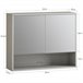 Armario de Pared con Espejo con 2 Puertas BZR134-NG SoBuy Gris