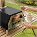 Horno para Pizza de Pellets con Accesorios Negro