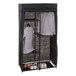 Armario Modular de Tela con Baldas y Barra Negro