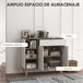 Aparador de Salón Melamina de Madera, Madera de Pino HOMCOM Blanco