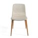 ANGEL CERDA Silla tela beige Nogal