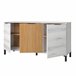 Aparador de Salón Comedor Tokio Estilo Nórdico Blanco/ Madera