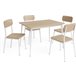 DUPI Conjunto Mesa y 4 sillas New XOBE Fabricado con Metal y MDF Madera