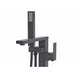 Beliani Grifo para bañera independiente DELLA 15x26 Negro