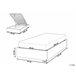 Beliani Cama con somier Bouclé DINAN 97x214 Rosa Talco