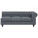 Beliani Sofá esquinero Poliéster CHESTERFIELD Gris