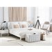 Beliani Cama con somier Madera de pino OLIVET 169x208 Blanco
