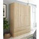 Armario 3 puertas efecto madera Roble