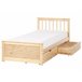 Beliani Cama con cajones Madera de pino OLENDON 99x206 Madera Clara