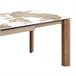 ANGEL CERDA Mesa comedor extensible rectangular mármol porcelánico y nogal 200x90 ANGEL CERDA Mesa comedor extensible rectangular mármol porcelánico y nogal 200x90 Natural/ Blanco