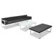 Set de muebles de jardín    cojines aluminio Blanco/ Negro