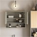 Armario de Pared con Espejo con 2 Puertas BZR134-NG SoBuy Gris