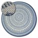 Alfombra de cuerda sisal FLAT círculo Vidriero 120x120 Azul