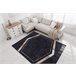 Alfombra lavable MIRO 52025.802 Mármol Geométrico 80x150 Negro