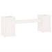Banco de madera con Jardineras 180x36 Blanco