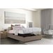Cama plaza y media en tela Marron