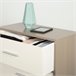 Max Home Cómoda 5 cajones de tela Blanco/ Madera