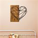 Placa deco WOOD HEART metal negro Negro