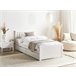 Beliani Cama con cajones Madera de pino OLENDON 99x206 Beliani Cama con cajones Madera de pino OLENDON 99x206 Blanco