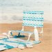 Aktive Silla baja plegable de playa con estructura de acero Azul