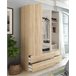 Armario 3 puertas efecto madera Roble