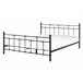 Beliani Cama con somier Metal LYNX 141x209 Negro