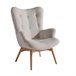 ANGEL CERDA Sillón tapizado tela capitoné Beige