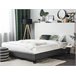 Beliani Cama con somier Poliéster ROANNE Gris