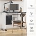 Mesa de Ordenador MDF,Metal HOMCOM, oficina - escritorios 100x52 Negro