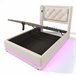 Cama individual de algodón con almacenaje 100x210 Beige