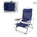 Aktive Pack 2 sillas playa multiposición plegado Slim c/mesa Azul