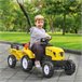 Tractor Pedal con Remolque Hierro, plástico HOMCOM Amarillo