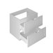 Mueble bajo lavabo compartimiento encimera Soline 140 Blanco