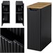 Mueble de baño bajo lavabo Newport con puerta 20 Negro/ Madera