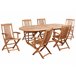 Beliani Conjunto de comedor MAUI II Madera Clara