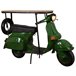Barra botellero moto vespa de metal y madera Verde