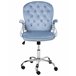 Beliani Silla de oficina PRINCESS Azul Claro
