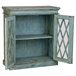 Aparador de madera y cristal con 2 puertas Azul