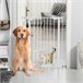 Barrera de Seguridad de Perros Acero y Plástico PawHut Blanco