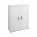 Armario multiusos 2 puertas efecto madera Blanco