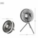 Aktive Ventilador portátil silencioso 3 en 1 c/luz y carga USB Negro